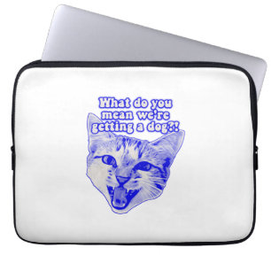 Funny grumpy cat meme for kitty and cat lovers laptop sleeve
