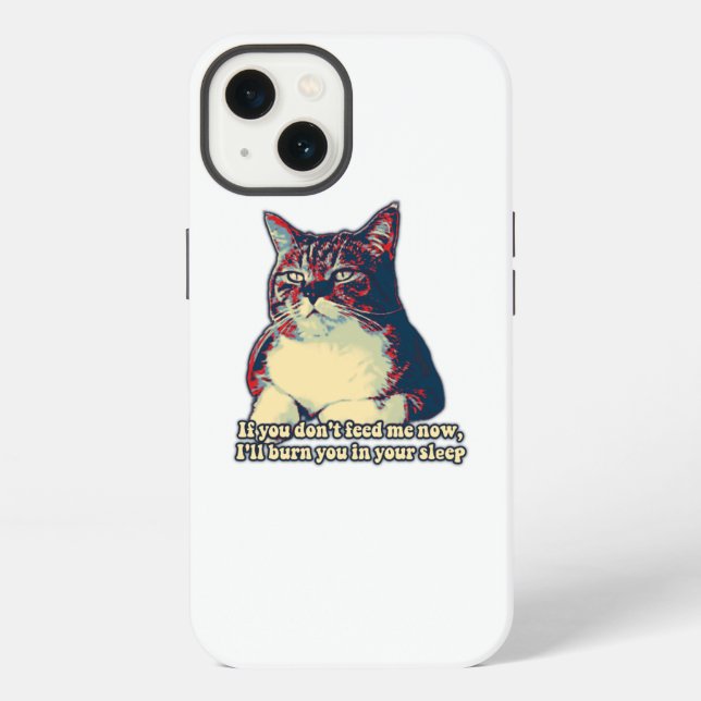Funny grumpy cat meme for kitty owners and lovers iPhone case (Back)