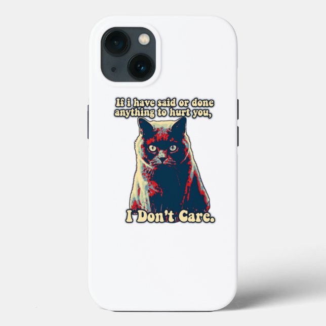Funny grumpy cat meme for kitty persons and lovers Case-Mate iPhone case (Back)