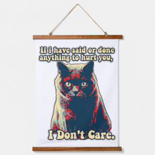 Funny grumpy cat meme for kitty persons and lovers hanging tapestry