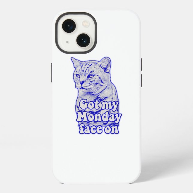 Funny grumpy cat meme for kitty persons and owners iPhone case (Back)