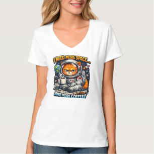  Funny Grumpy Cat, Need More Space And More Coffee T-Shirt