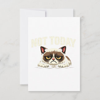Funny Grumpy Cat Not Today Response Card.