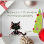 Funny Grumpy Cat O Christmas Tree Holiday Card<br><div class="desc">This design may be personalised in the area provided by changing the photo and/or text. Or it can be customised by choosing the click to customise further option and delete or change the colour of the background, add text, change the text colour or style, or delete the text for an...</div>