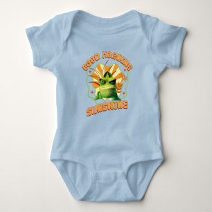 Funny Grumpy Chameleon Morning Humour Baby Bodysuit