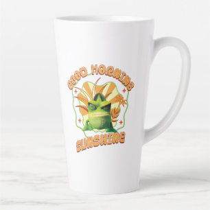 Funny Grumpy Chameleon Morning Humour Latte Mug