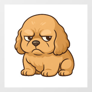 Funny Grumpy Dog Personalised Gift Custom T-shirt Window Cling