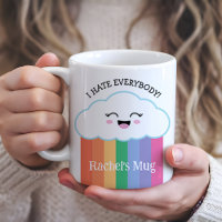 Funny Grumpy Kawaii Cloud and Rainbows