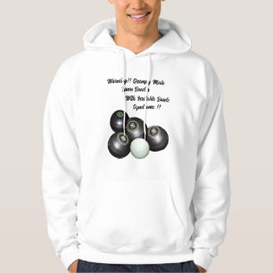 Funny Grumpy Male Lawn Bowler, Hoodie
