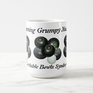 Funny Grumpy Man At Lawn Bowls Design,   Coffee Mug