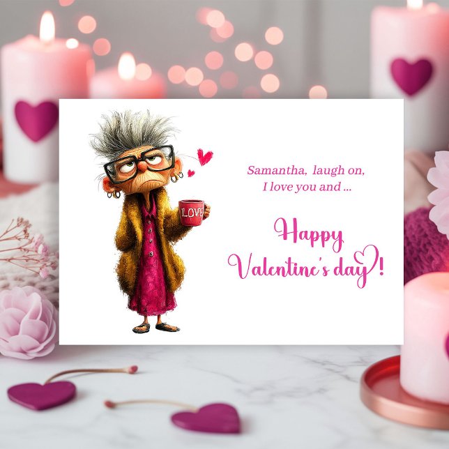Funny Grumpy Old Lady Valentine Card Humor (Funny Grumpy Old Lady Valentine Card Humor)