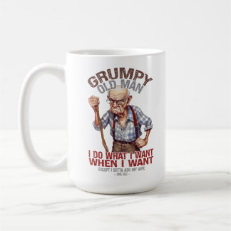 Funny Grumpy Old Man Coffee Mug