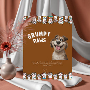 Funny Grumpy Paws Father's Day Letterhead