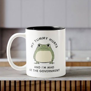 Funny Grumpy Toad Coworker Trendy Quote Office Two-Tone Coffee Mug