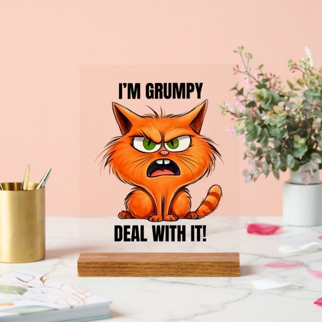 Funny grumpy word art acrylic sign (Wedding)
