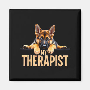 Funny Gsd Shep Puppy My Therast German Shepherd Do Magnet