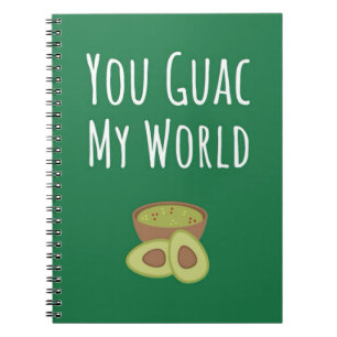 Funny Guacamole Gifts Green Avocado Cute Fruit Pun Notebook