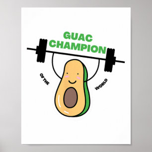 Funny Guacamole Shirt For Party Champions And Bbq  Poster