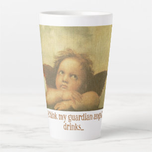 Funny Guardian Angel Quote Latte Mug