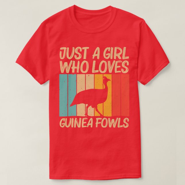 Funny Guinea Fowl Design For Girls Women Guinea He T-Shirt (Design Front)