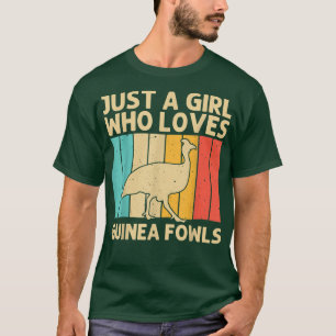 Funny Guinea Fowl For Girls Kid Bird Lover Chicken T-Shirt