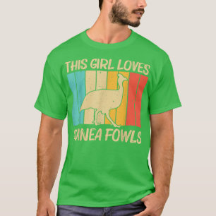 Funny Guinea Fowl For Girls Kid Bird Lover Chicken T-Shirt
