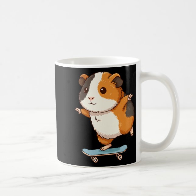 Funny Guinea G Skater Skateboard Ballerina Zoo Boy Coffee Mug (Right)