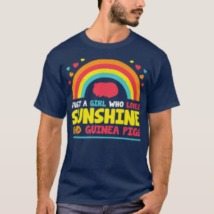 Funny Guinea Pig And Sunshine Lover Women Girls Ki T-Shirt