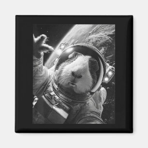 Funny Guinea Pig Astronaut Space Selfie Cosmic Rod Magnet