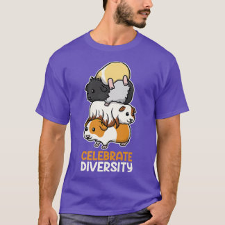 Funny Guinea Pig Celebrate Diversity Kids Men Wome T-Shirt