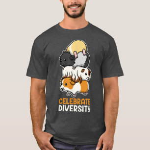 Funny Guinea Pig Celebrate Diversity Kids Men Wome T-Shirt