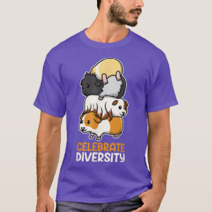 Funny Guinea Pig Celebrate Diversity Kids Men Wome T-Shirt