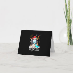 Funny Guinea Pig Christmas Face Mask Bye Bye 2020 Card