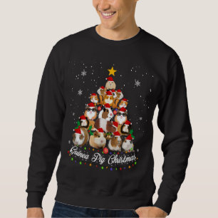 Funny Guinea Pig Christmas Lights Tree Ornament De Sweatshirt