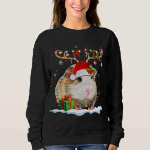Funny Guinea Pig Christmas Reindeer Christmas Ligh Sweatshirt