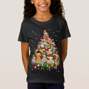 Funny Guinea Pig Christmas Tree Ornament Decor Gif T-Shirt