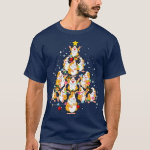 Funny Guinea Pig Christmas Tree Pet Animal Lovers T-Shirt