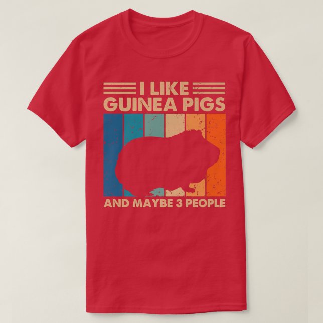 Funny Guinea Pig Design For Men Women Kids Guinea  T-Shirt (Design Front)