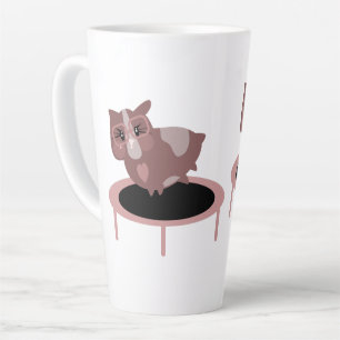 Funny Guinea Pig Gym Fitness Design Latte Mug