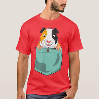 Funny Guinea Pig in Pocket for Women Men  T-Shirt
