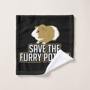 Funny Guinea Pig Lovers Save The Furry Potato Wash Cloth