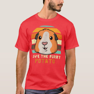 Funny Guinea Pig Save The Furry Potatos Kids Women T-Shirt