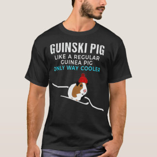 Funny Guinea Pig Skier Guinea Pig Tshirt Gift