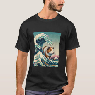 Funny Guinea Pig The Great Wave Off Kanagawa Japan T-Shirt