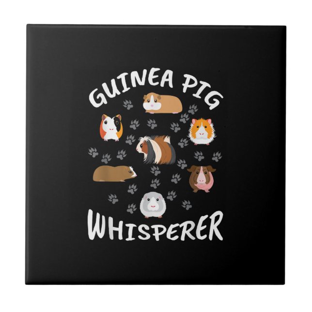 Funny Guinea Pig Whisperer Lovers Tile (Front)