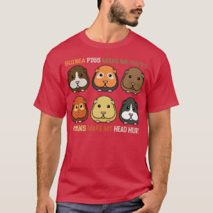Funny Guinea Pigs Make Me Happy Women Men Premium  T-Shirt