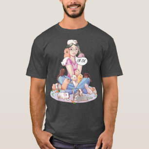 funny guinea pigs play with a girl who loves cavys T-Shirt