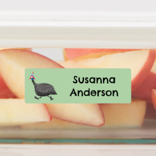 Funny Guineafowl bird cartoon personalised