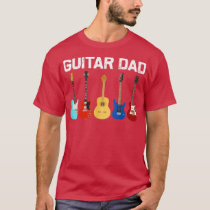 Funny Guitar Art Dad Men Guitar Lovers Players Gui T-Shirt