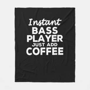 Funny Guitar Bass Players Gift Coffee Lovers Fleece Blanket